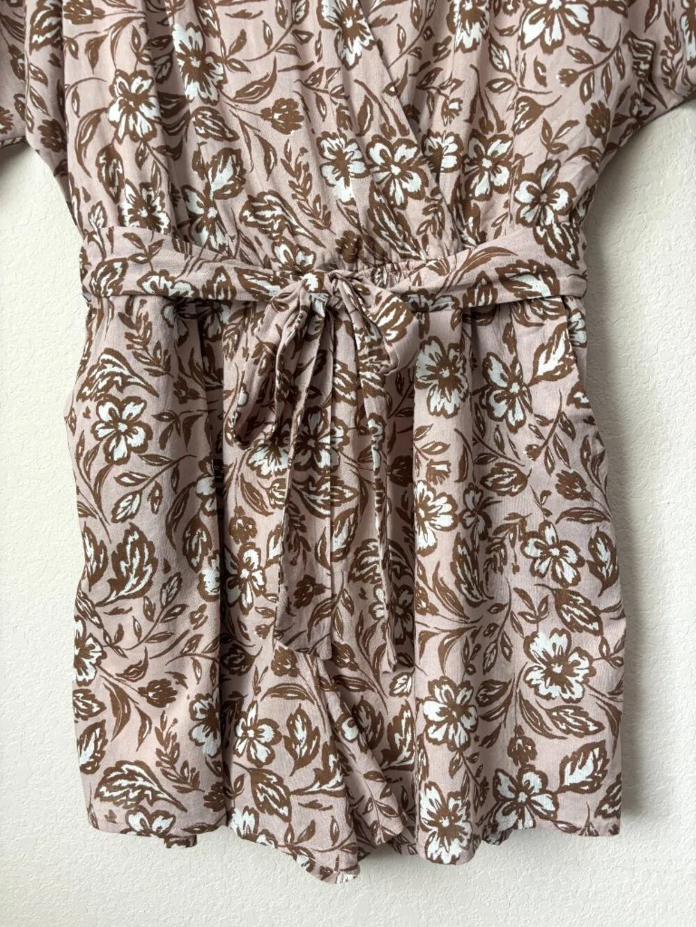 Baltic Born 2X Boho Floral Connor Flattering Tie Waist Romper - Picture 7 of 14